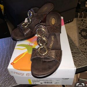 Dr. Scholl’s suede slide wedge sandals